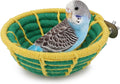 Hypeety Bird Breeding Nest Handmade Cotton Rope Bird Hatch House, Green