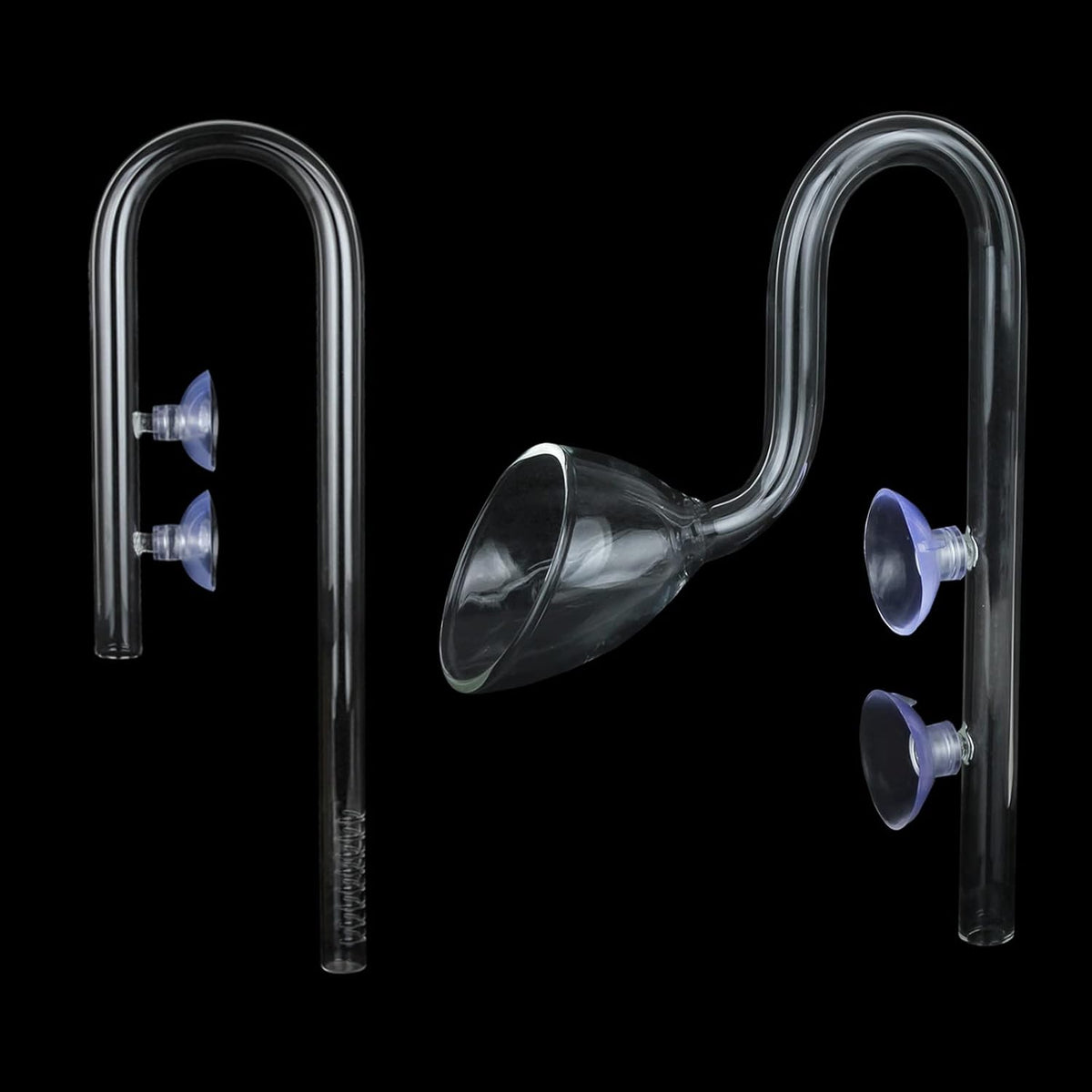Lily Pipe Glass Inflow Outflow Set Aquatic U Shape Inflow Pipe Set for Aquarium Planted Tank Filter 17mm for 16/22mm(5/8" ID) Tubing