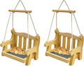 GDYOOSHOW Set of 2 Regency Porch Swing Bird Feeder Cedar Bench Shaped Squirrel by GDYOOSHOW