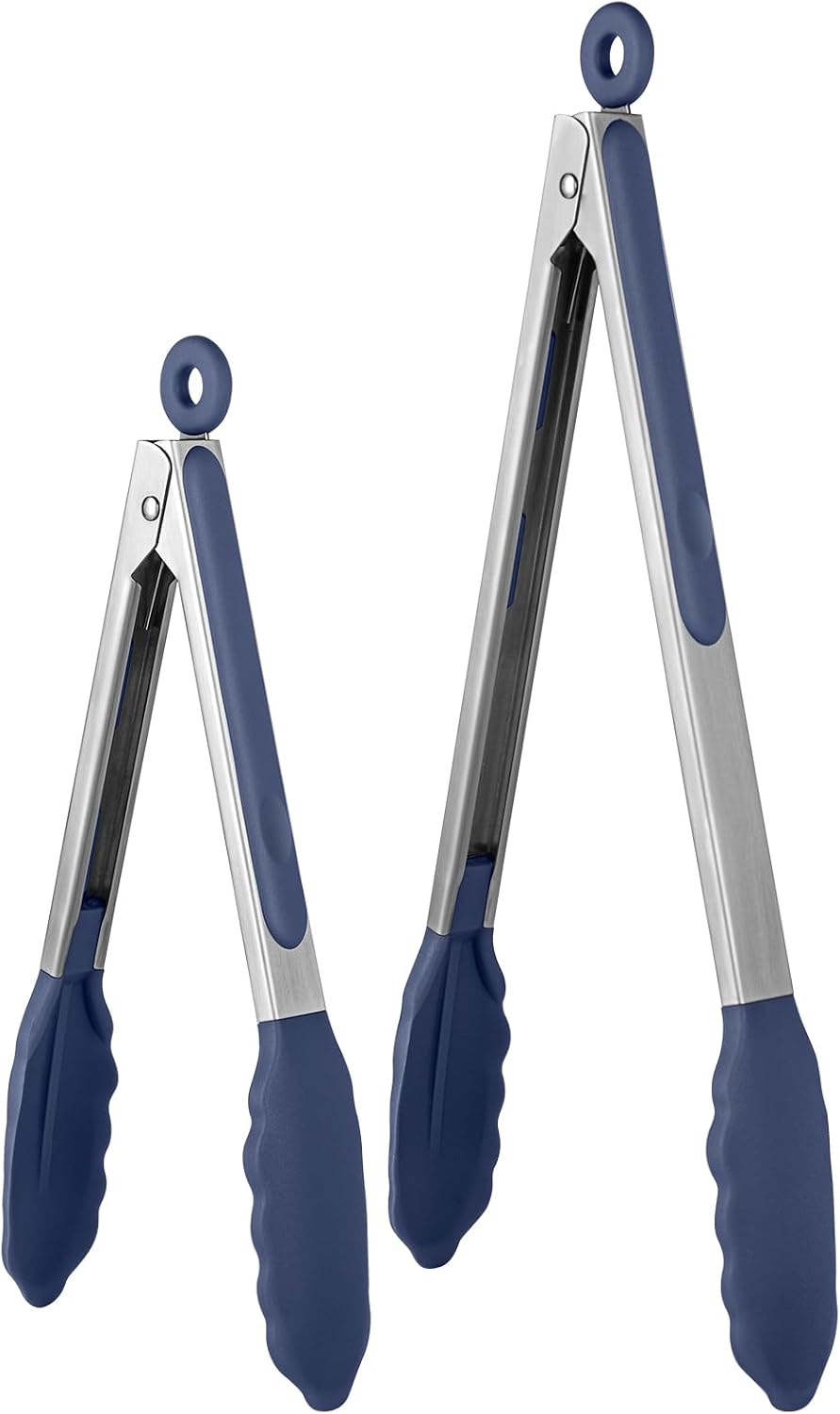 U-Taste Kitchen Tong for Cooking, 600¬∫F Heat-Resistant, 2Pcs/Midnight Blue
