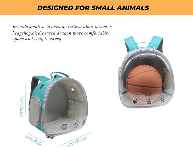 Small Animal Carrier Guinea Pig Backpack, Transparent, Breathable Backpack - Image 2