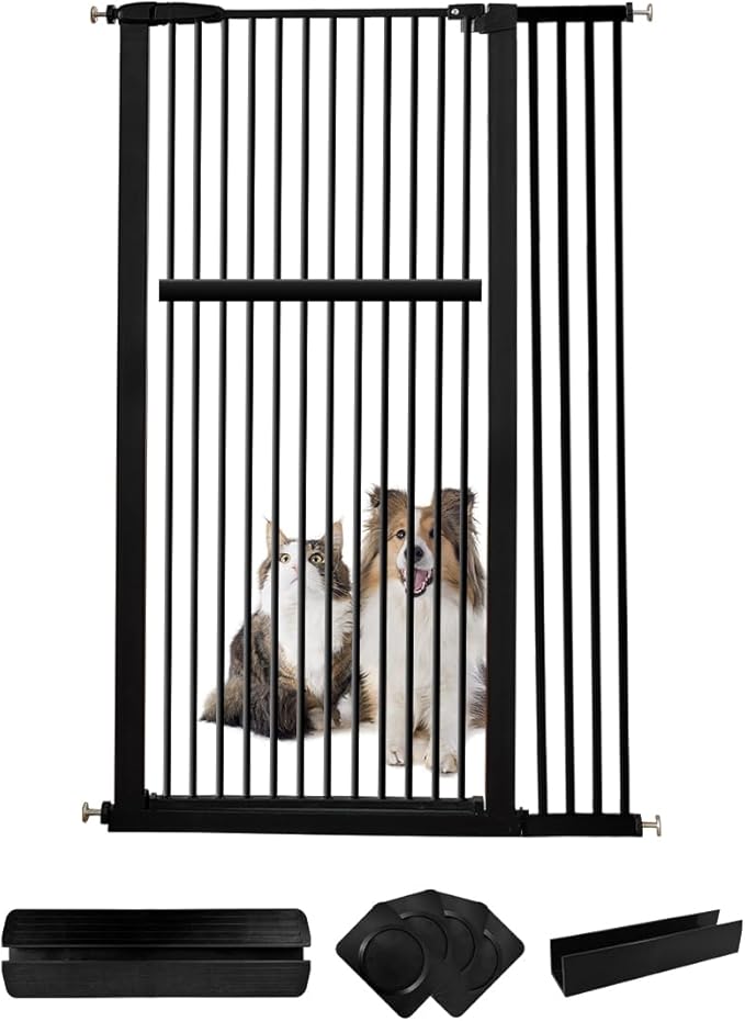 Lumizone Extra Tall Pet Gate 55.12" High Pressure Mounted 38.39"-42.51" Extra by Lumizone