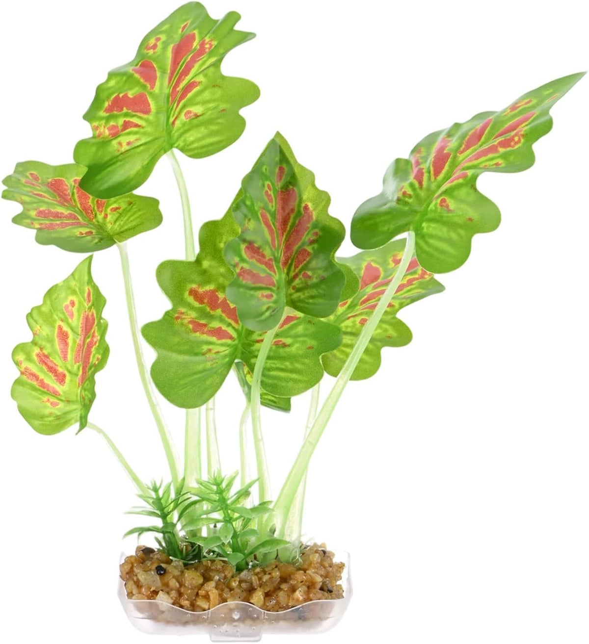 M METERXITY 2-Pack Aquarium Plant, Small Plastic Artificial Plant Water Grass Fish Hide Accessories for Aquarium Decoration/Fish Tank Decoration/Terrarium [Style 4, Purple]