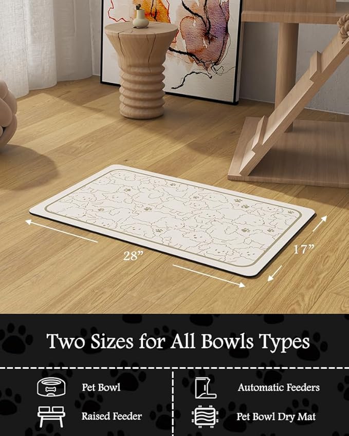 Pet Feeding Mat-Absorbent Dog Mat - Image 7