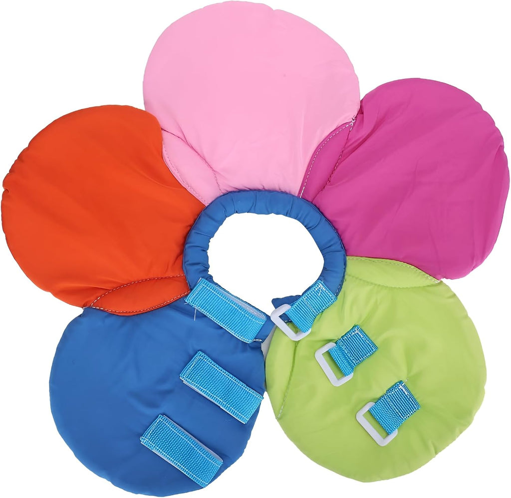 Flower Shaped Pet Recovery Collar Adjustable Soft Fabric Cone for Dogs