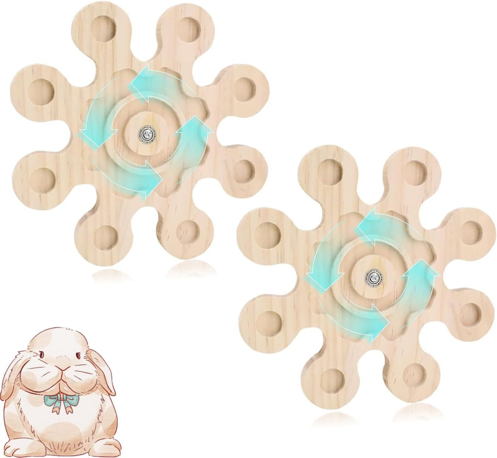 Natural Wood Chinchilla Chew Toy Snowflake Shape, 2 Count