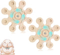 Natural Wood Chinchilla Chew Toy Snowflake Shape, 2 Count