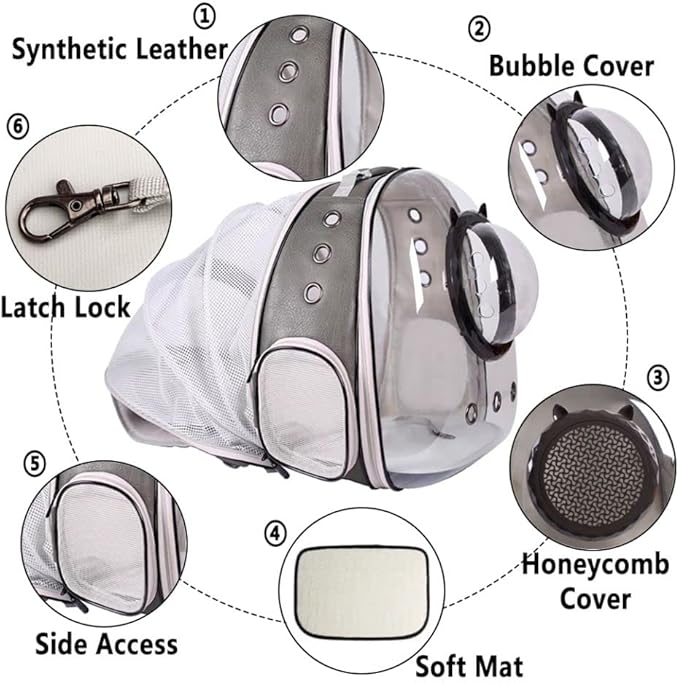 Expandable Cat Carrier Backpack, Backpack - Image 4