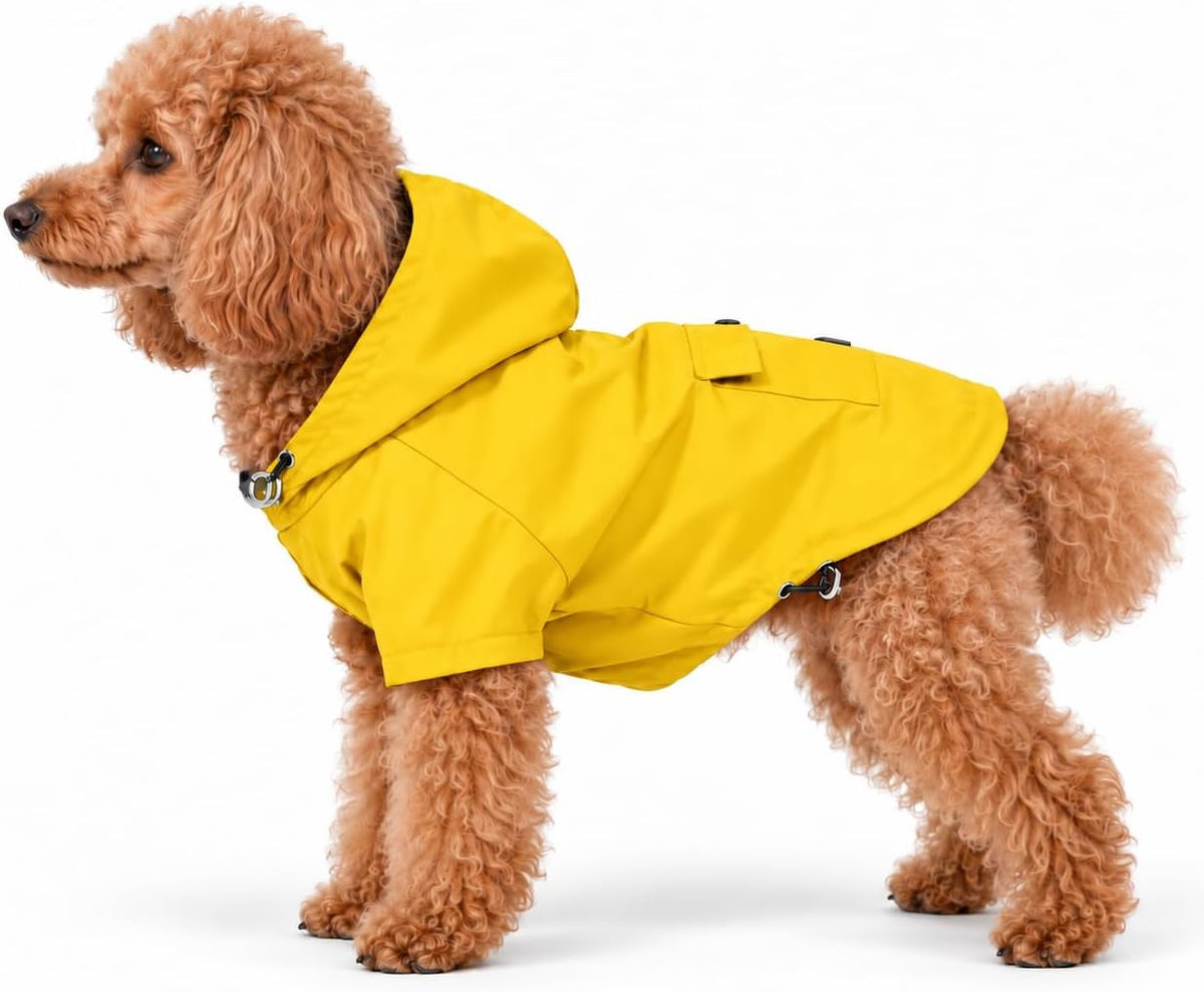 DJANGO Highland Dog Raincoat & Soft-Lined Rain Jacket - Yellow, Medium