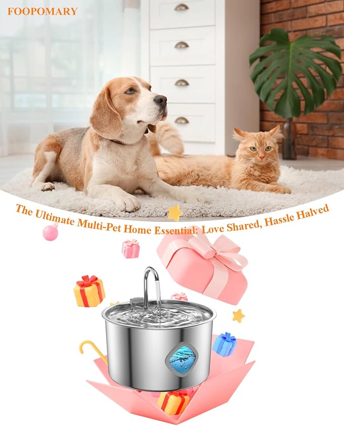 Cat Water Fountain Stainless Steel - Image 9
