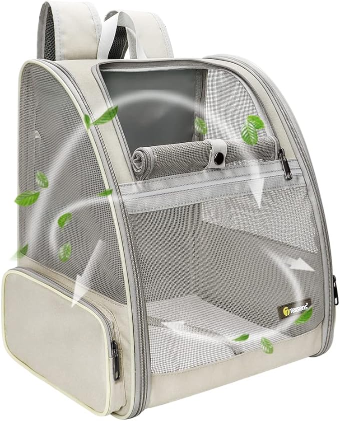 Texsens Pet Backpack Carrier for Small Cats Dogs | Ventilated Design, Safety by TEXSENS