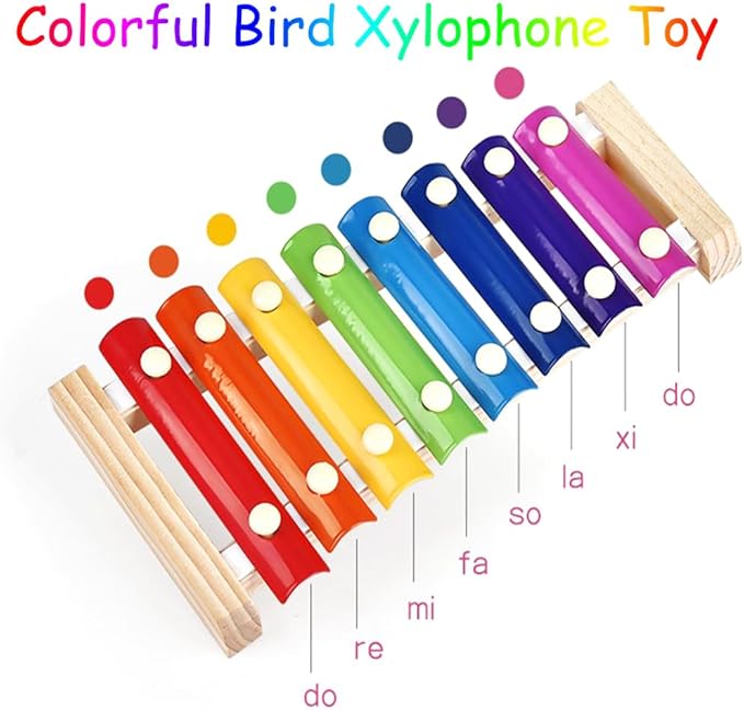 Bird Xylophone with Mirror & Bell Accessories - Image 2