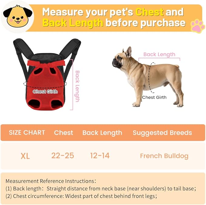 Inspack Dog Backpack Carrier/Cat Carrier, Adjustable Pet Front Carriers Travel - Image 2