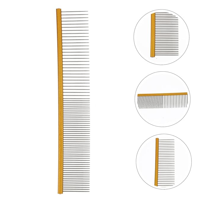 POPETPOP Ergonomic Pet Comb for Dogs Cats Grooming Tool Portable Wear-resistant - Image 3