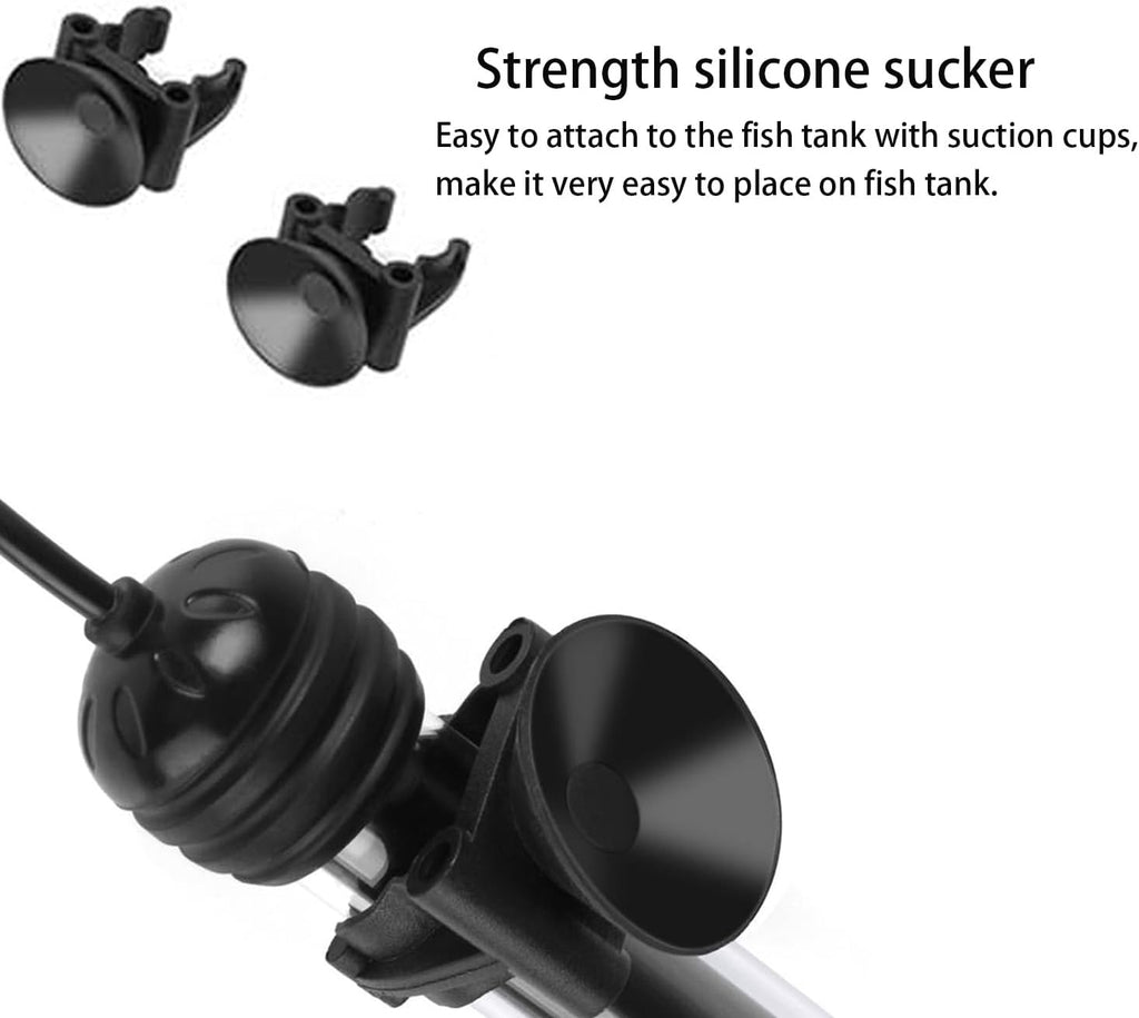 15 inches LED Aquarium Light, Fish Tank Light Underwater Light Submersible Crystal Glass Lights, 21 LED Beads 16 Colors 4 Modes Brightness Adjustable Memory Function IP68 Waterproof, 15"