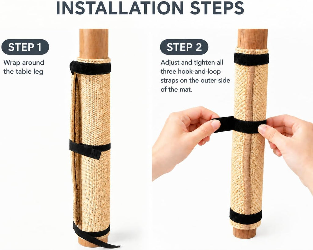 Cats Scratching Wrap 2PCS Table Clothes with Sisal for Wooden Legs Banister