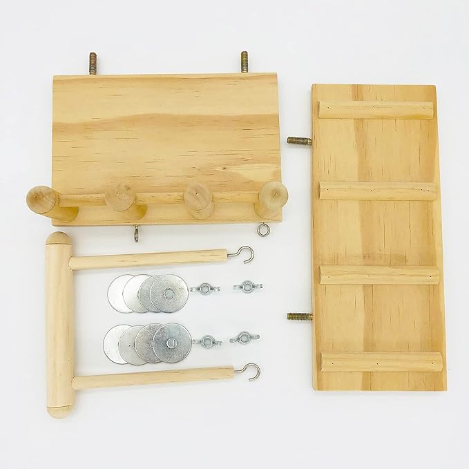 Parrot Climbing Ladder, Bird Wooden Playground - Image 6