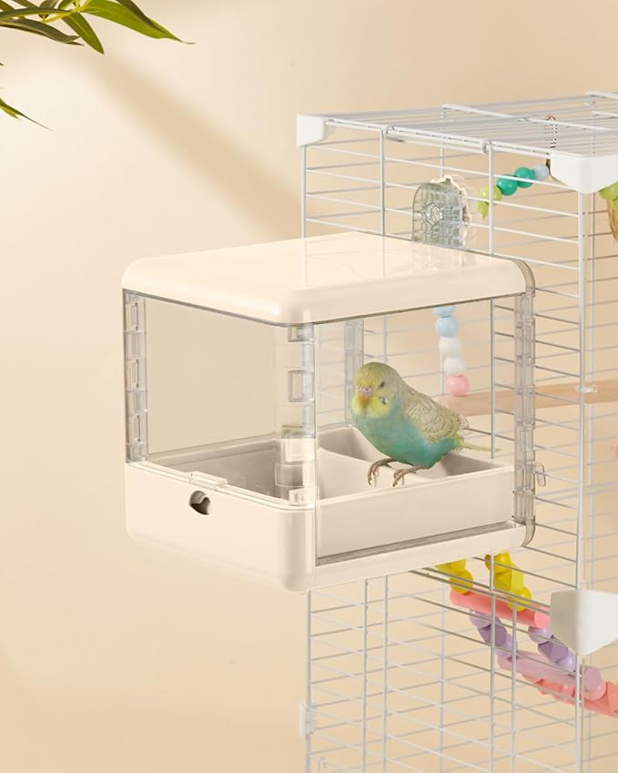 septillar Bird Feeder and Bath for Cage, Hanging Bird Bathtub Bath Shower Box by SEPTILLAR