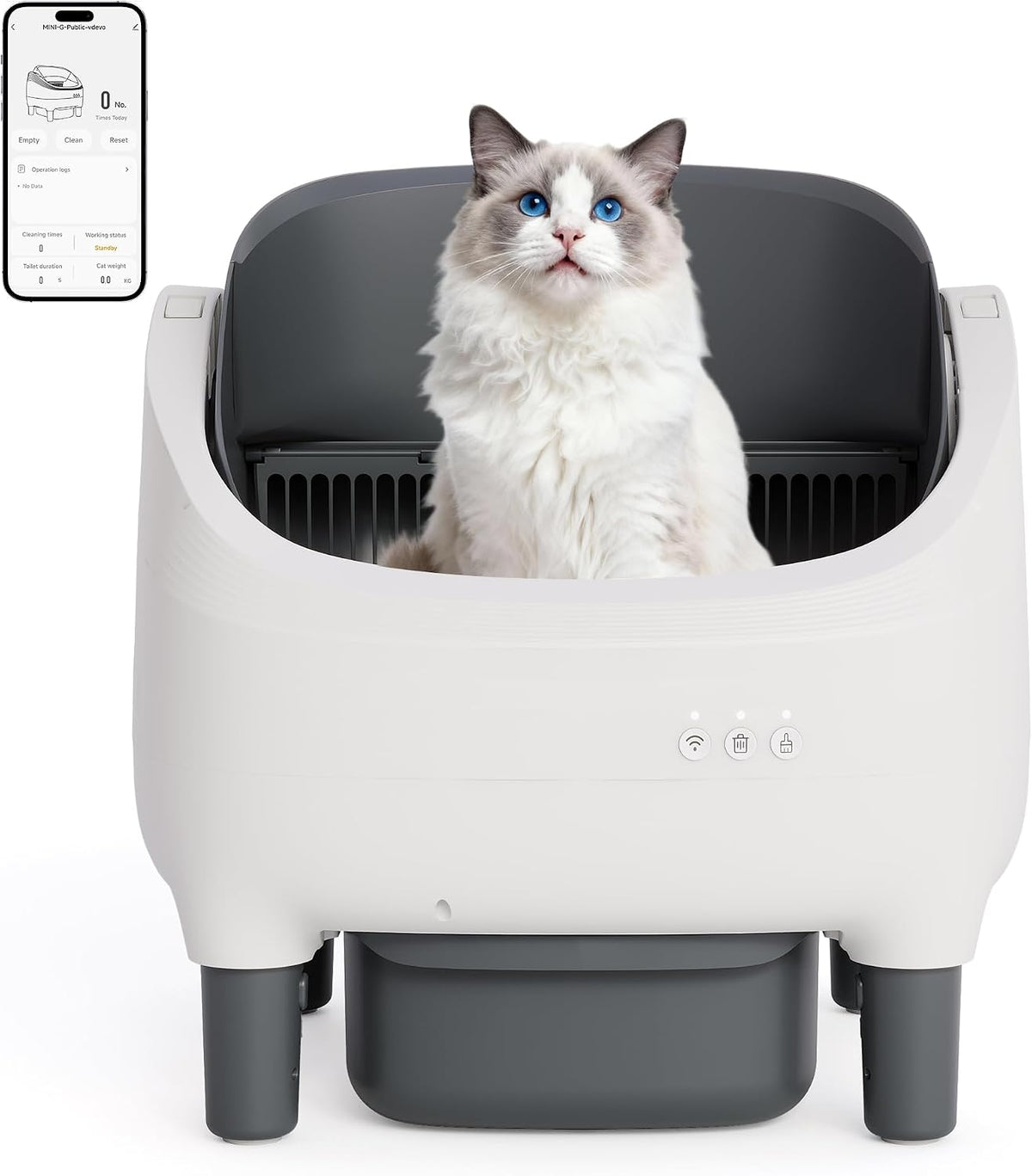 Automatic Self Cleaning Cat Litter Box for Multiple Cats Large Capacity