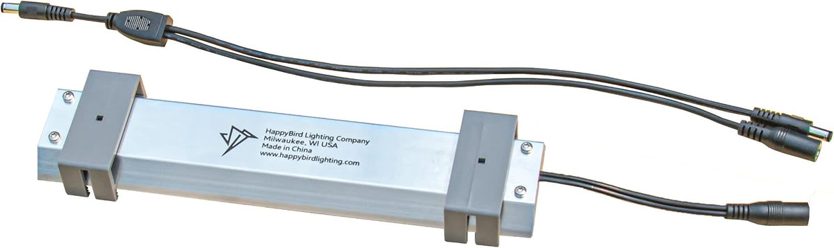 HappyBird Lightning (A Divison of M&M Cage) 18" LED linkable Light bar Without Power Source for Multiple Bird Breeder Cages, Full Spectrum LED. Will NOT Run ON ITS OWN (Single)