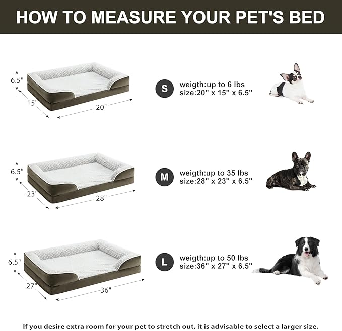 Orthopedic Dog Bed for Medium Dogs, Egg Crate Foam Bed for Medium Dogs - Image 4