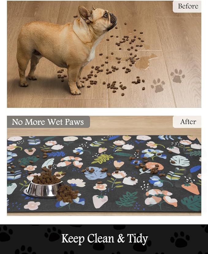 Pet Feeding Mat-Absorbent Dog Mat - Image 3