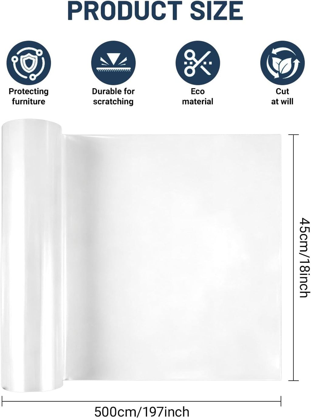 Anti Cat Scratch Furniture Protector, Single-Sided Sticky Couch Protector