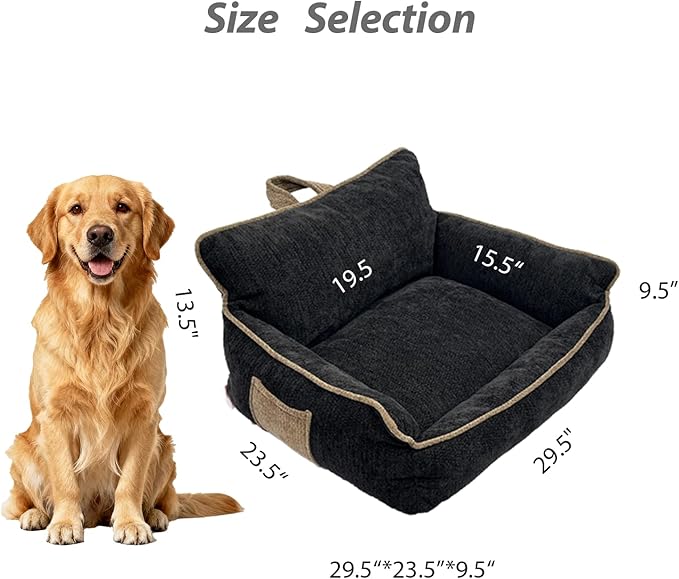 Orthopedic Dog Bed with Memory Foam, Washable Plush Pet Bed - Image 5