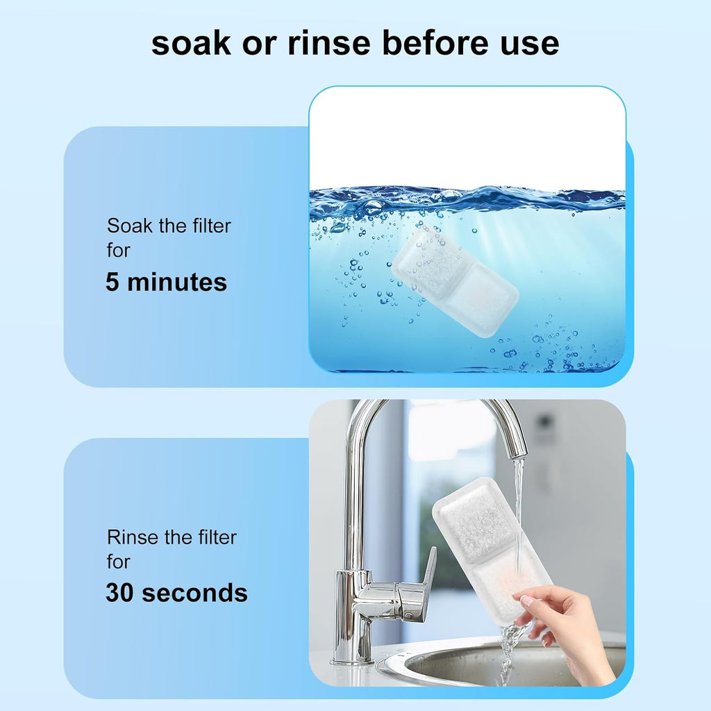 (12 Pack) Cat Water Fountain Filters Replacement Compatible with oneisall Cat Water Fountain, Cat Fountain Filters for 67oz/2L Stainless Steel Cat Fountain