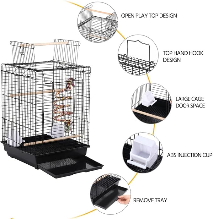 Yaheetech Open Play Top Travel Bird Cage - Image 4