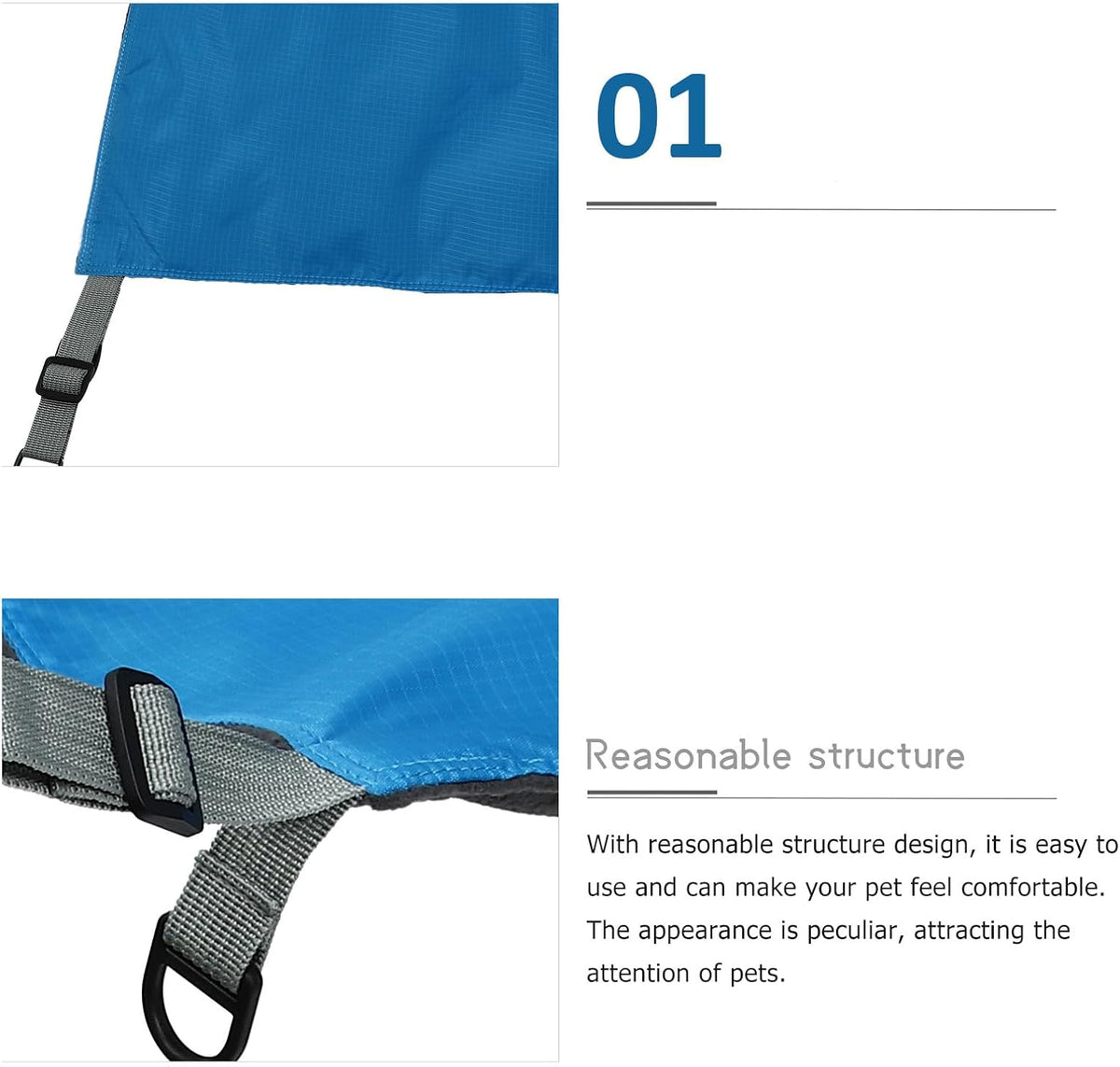 SHINEOFI Waterproof Nylon Cat Hanging Bed Hammock Double-Sided Thickened Blue Pet Swing Bed for Seasons Indoor Cage Use