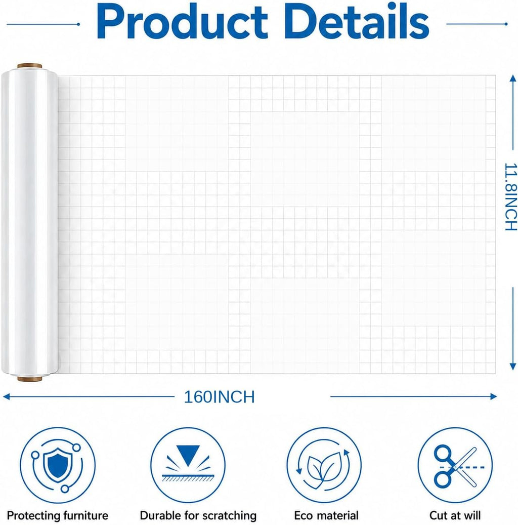 Cat Scratch Furniture Protector, 157.5 x 11.8 Inches, Clear Vinyl