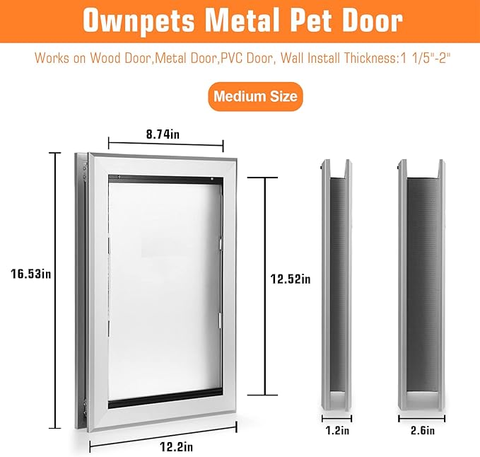 Ownpets Aluminum Dog Door, Pet Door - Image 4