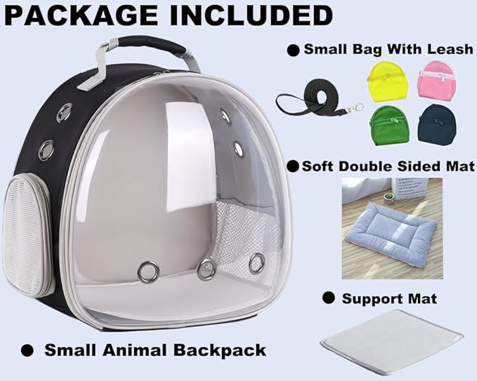 Portable Small Animal Backpack Travel Breathable Pet Carrier Bag Cages - Image 7