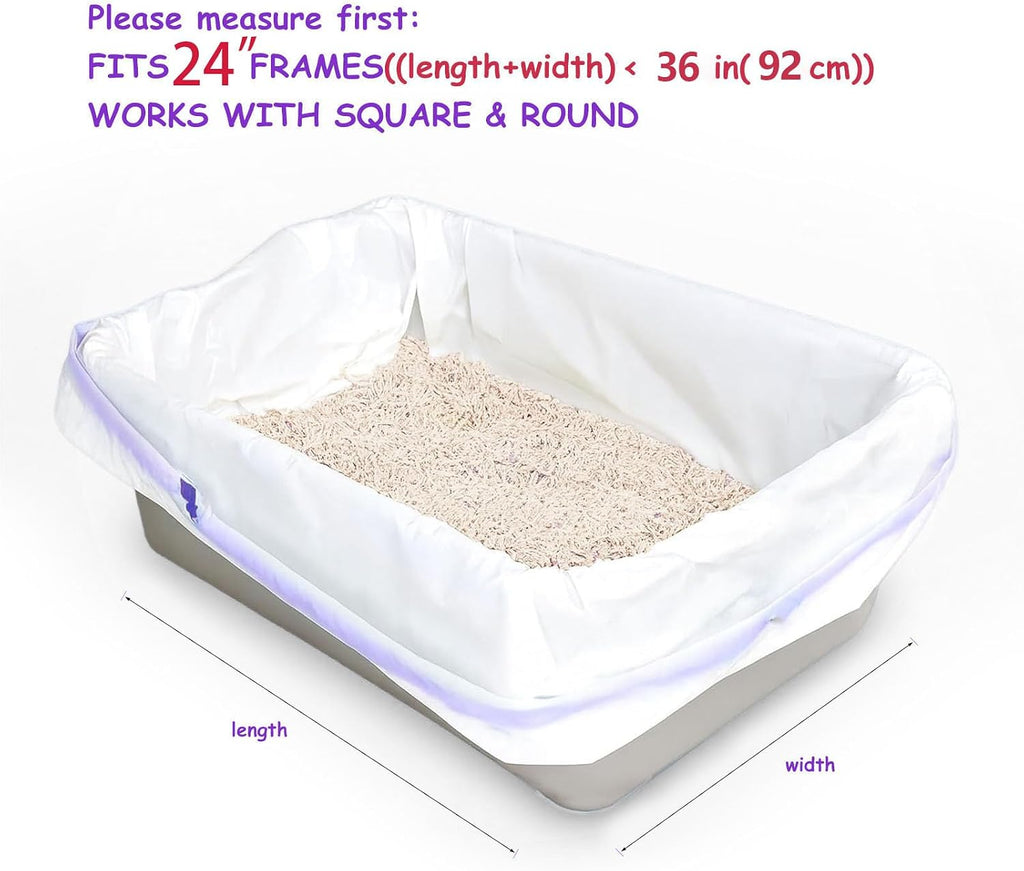 Cat Litter Box Liners,for 24" Cat Pans&Steel Sifting Litter Box