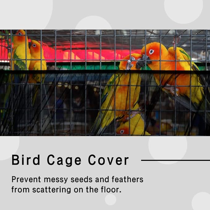 Universal Bird Cage Seed Catcher, Elasticity Airy Gauze Guard Net Cover - Image 6
