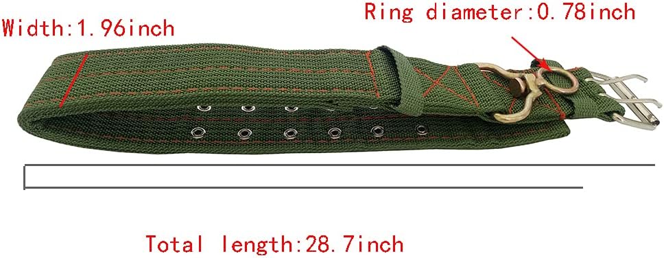 Adjustable Four-Layer Nylon Thickened Cow Collar with 2-Rows Metal Buckle and Traction Chain for Horse, Sheep, Cattle, Dog, Camel (28.7inch)