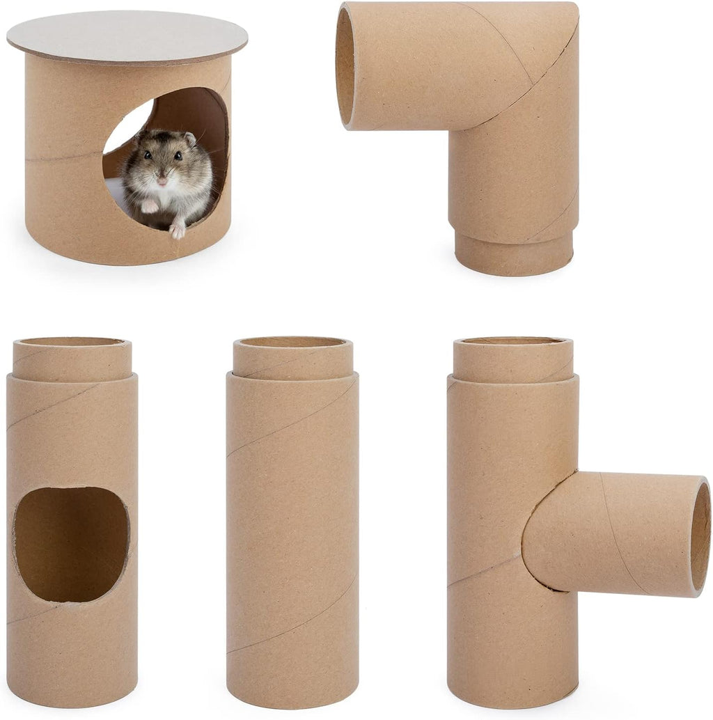Niteangel Creative & Composable Hamster Tunnel - DIY & Build Unique Tube Burrow as Hideout for Small Sized Animals Like Hamsters Mouse Gerbils Mice (Half Tunnel Set)