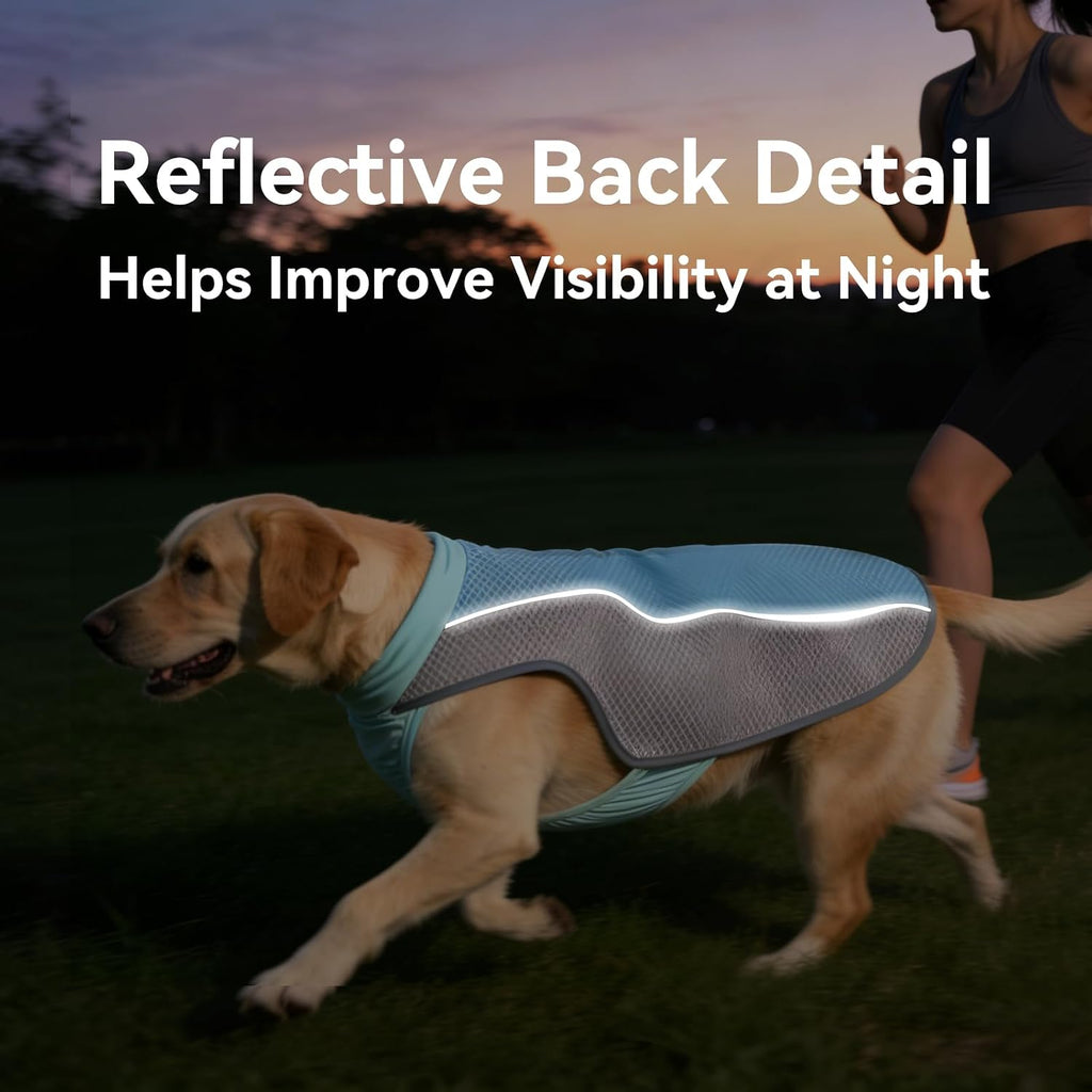 Dog Cooling Vest, Summer Jacket for Small & Medium Dogs (Blue,M)