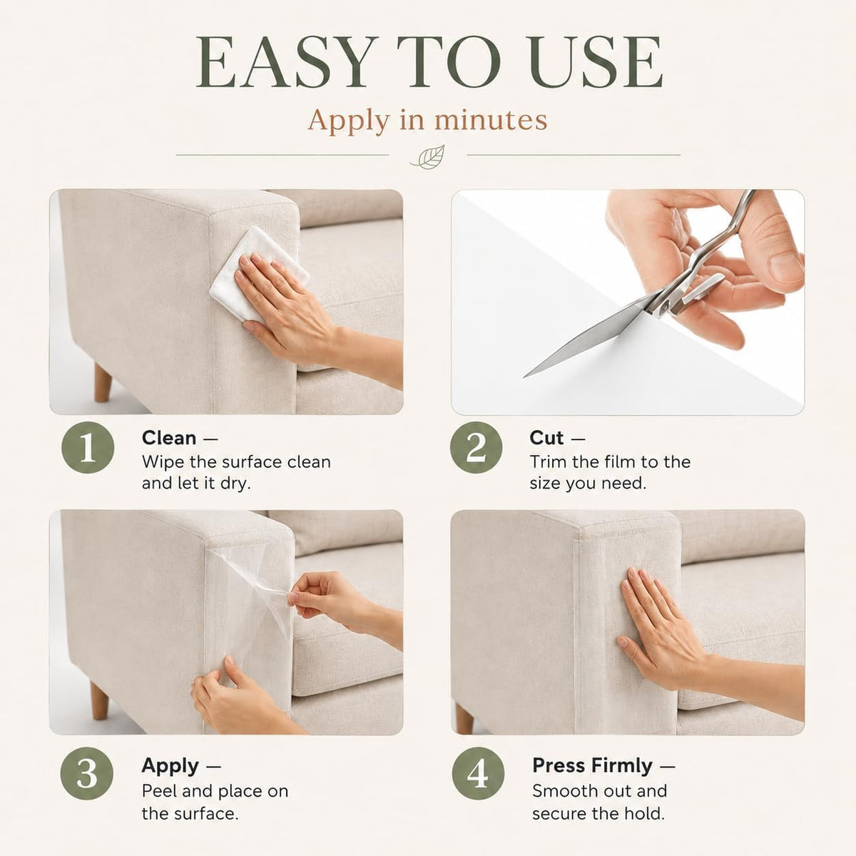 Cat Scratch Furniture Protector, 12 x 197 Inch Clear Couch and Door Guard