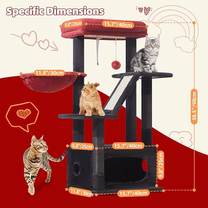 Taoqimiao Gothic Cat Tree, 38.5-Inch Cat Tower - Image 7