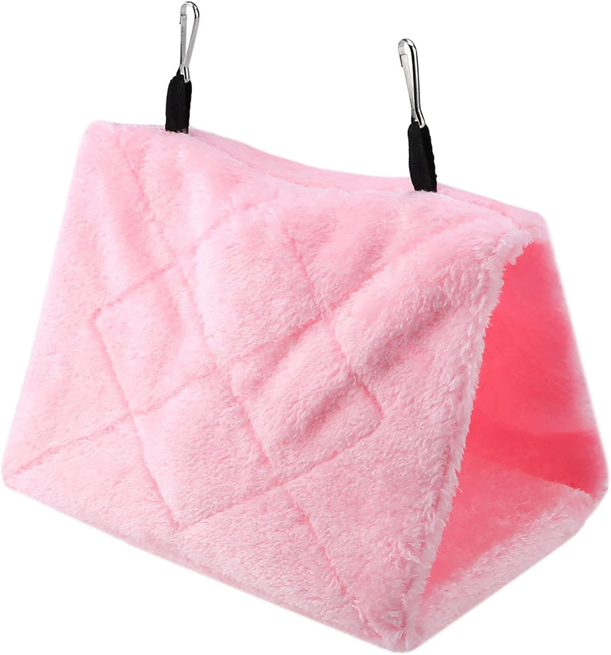 Tiiyee Plush Bird Hammock, Hanging Bird Nest House Parrot Sleeping Bed Shed Hut Cave Cage Tent Winter Warm Nest for Parakeet Cockatiels Cockatoo Lovebird Hamster Pet Toy Pouch Cotton Hideaway