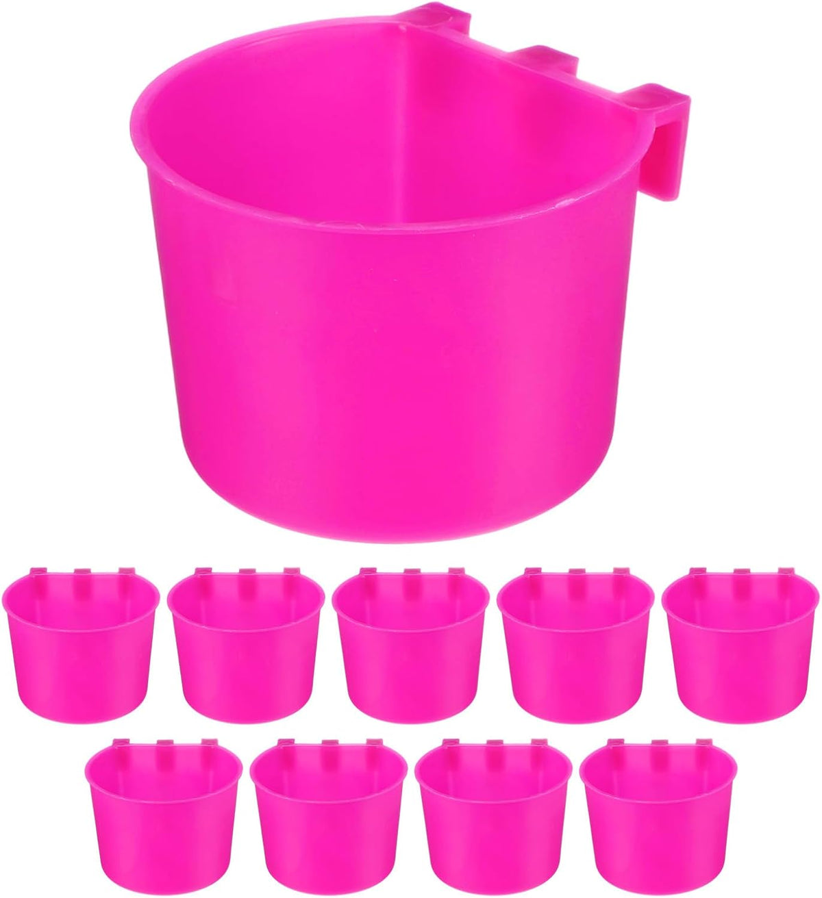 M METERXITY 10-Pack Bird Cage Cups 7 oz Plastic, Blue
