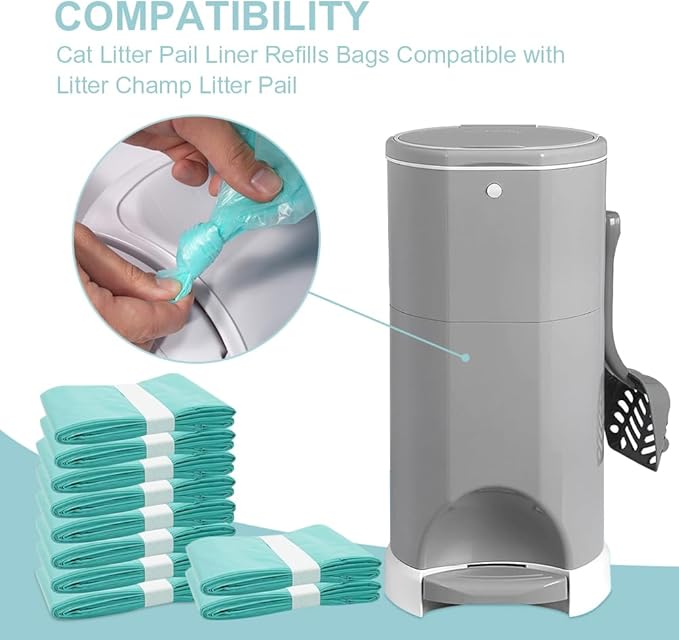 Cat Litter Pail Liner Refills Bags Compatible - Image 3
