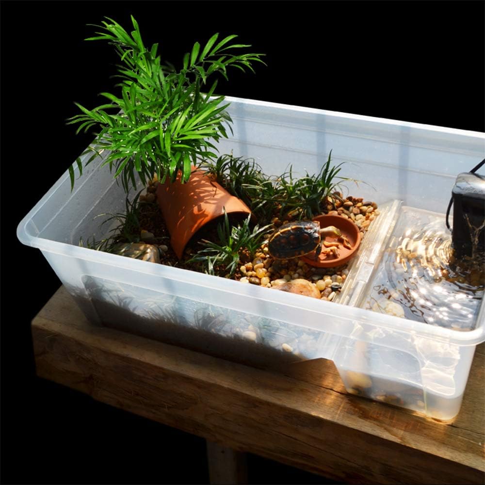 Reptile Habitat Décor Hideouts Basking Platform for Aquatic Turtles Critter Cavern Log Hideaway for Tortoise Frog Aquarium Fish Lizard Bearded Dragon Hides and Caves