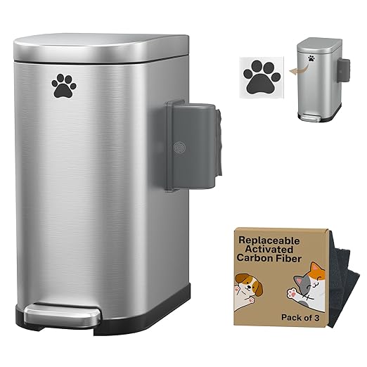 Dog Poop Trash Can Outside by HomeOrganization