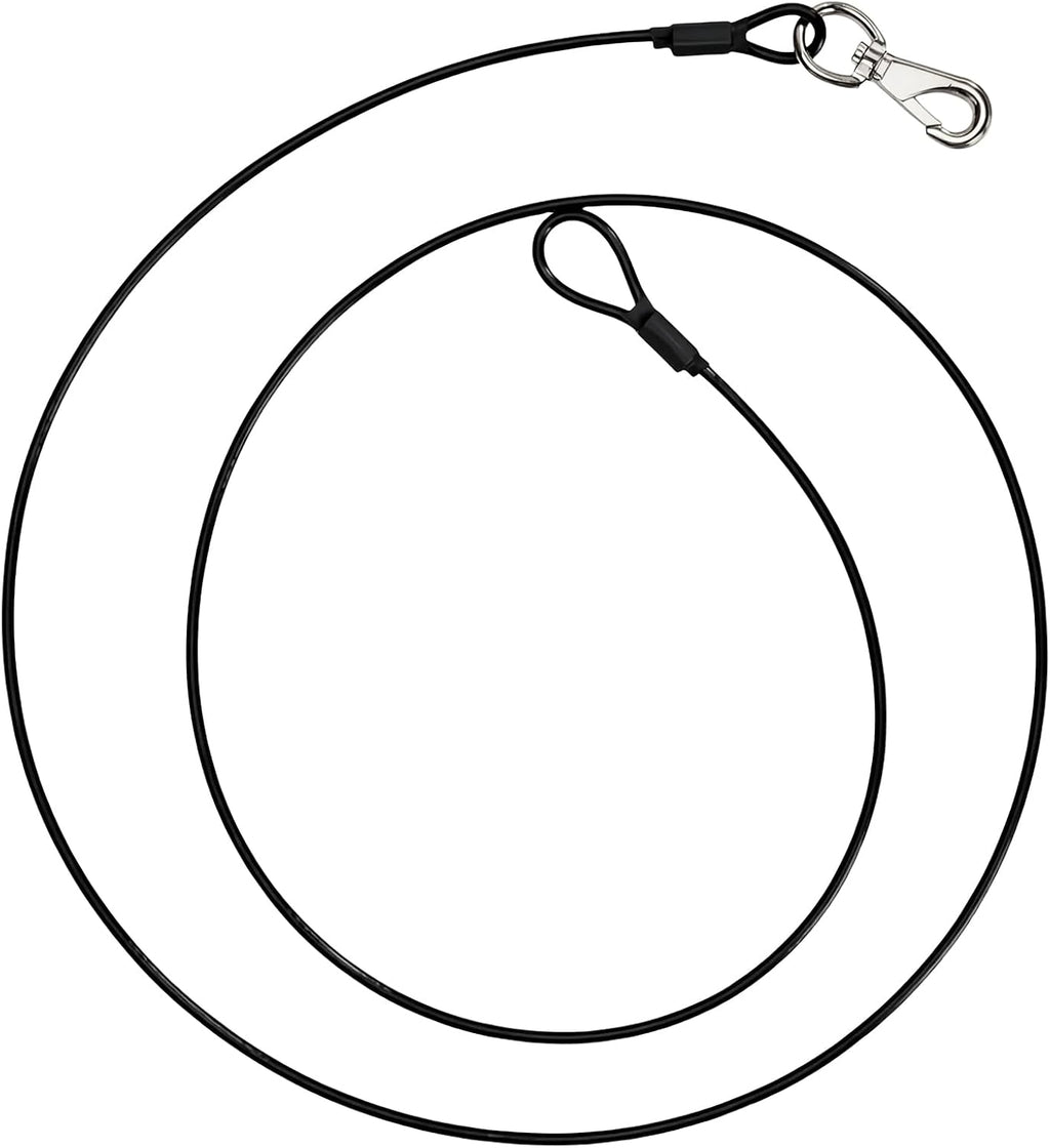 Training Tie Down, 4/6ft Short Tether Cable for Dogs - Short Anti-Chew Puppy Lead for Teething, Potty Training, and Indoor Housetraining (6FT)