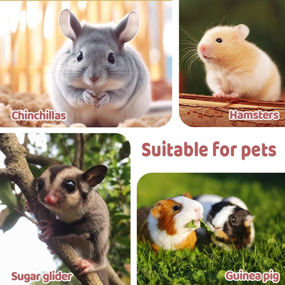 MiOYOOW Sugar Glider Sleeping Pouch, Winter Warm Plush Hamster Bed Hanging Small Animals Nest for Guinea Pig Squirrel Ferrets