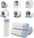 17.5"Opening x 18"L Cat Litter Box Liners for Self-Cleaning Cat Litter Box, Replacement Automatic Litter Box Liners, 4 Rolls Drawstring Trash Bags for Robot, Extra Thick（4 Packs/80 Counts）