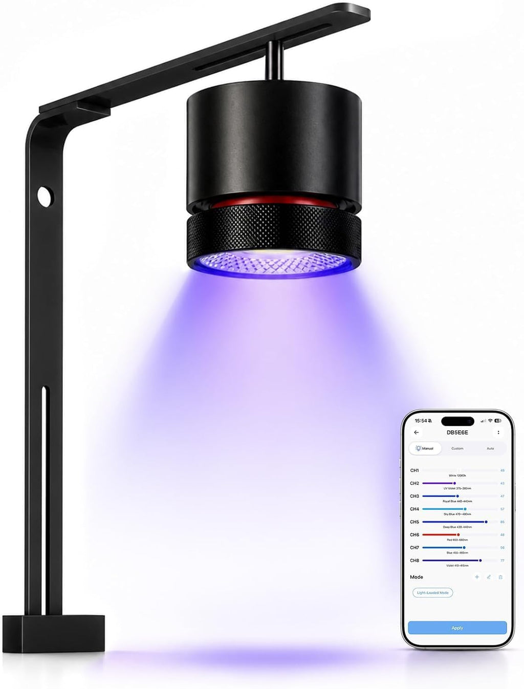 FZONE AXON 72W Reef Light, Master-Slave Group Control(Hanging Kit)